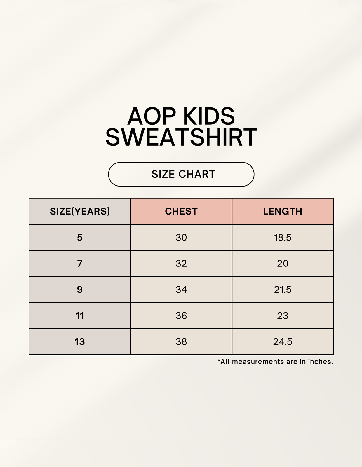 Color_Size Chart