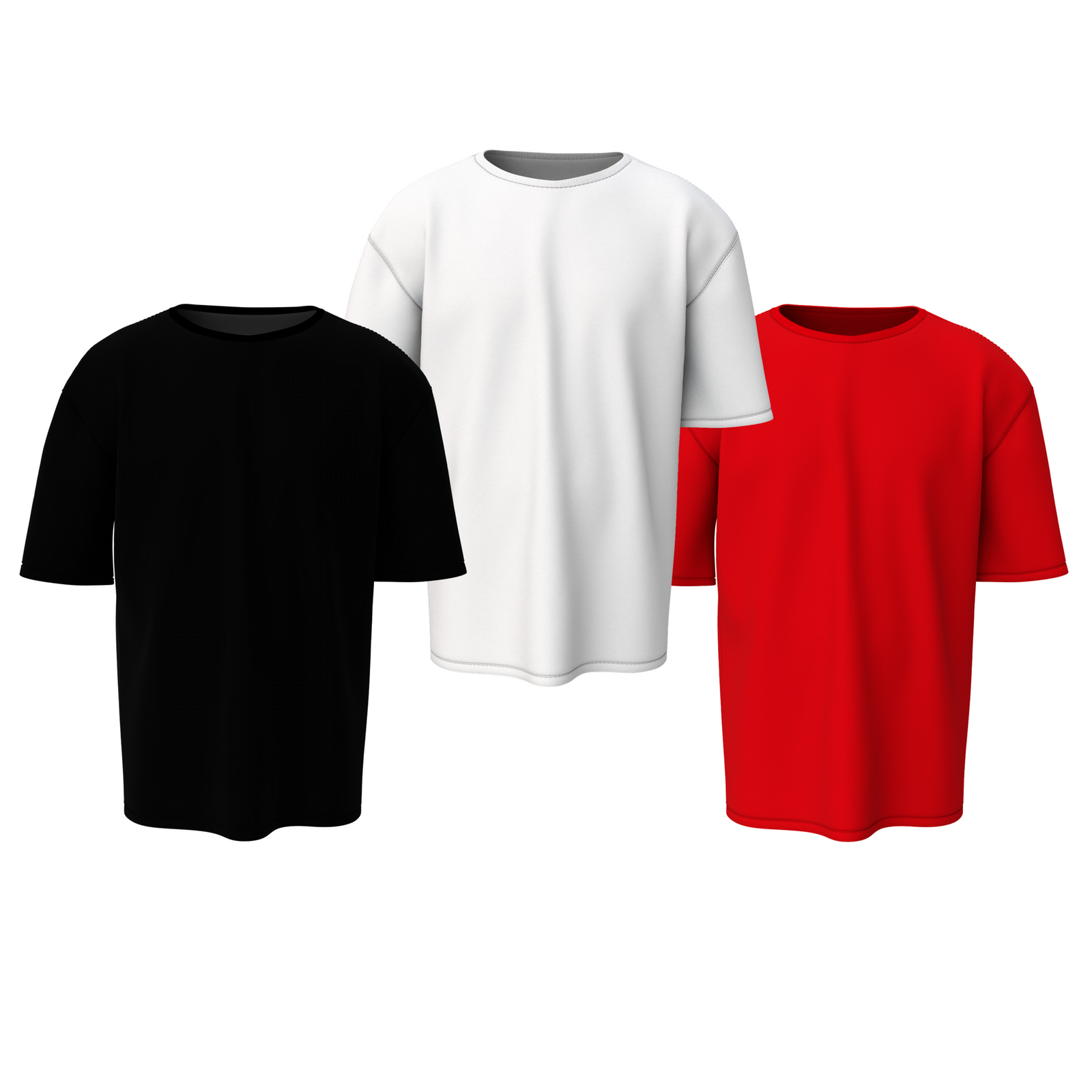 Plain Oversized T-Shirts Combo of 3