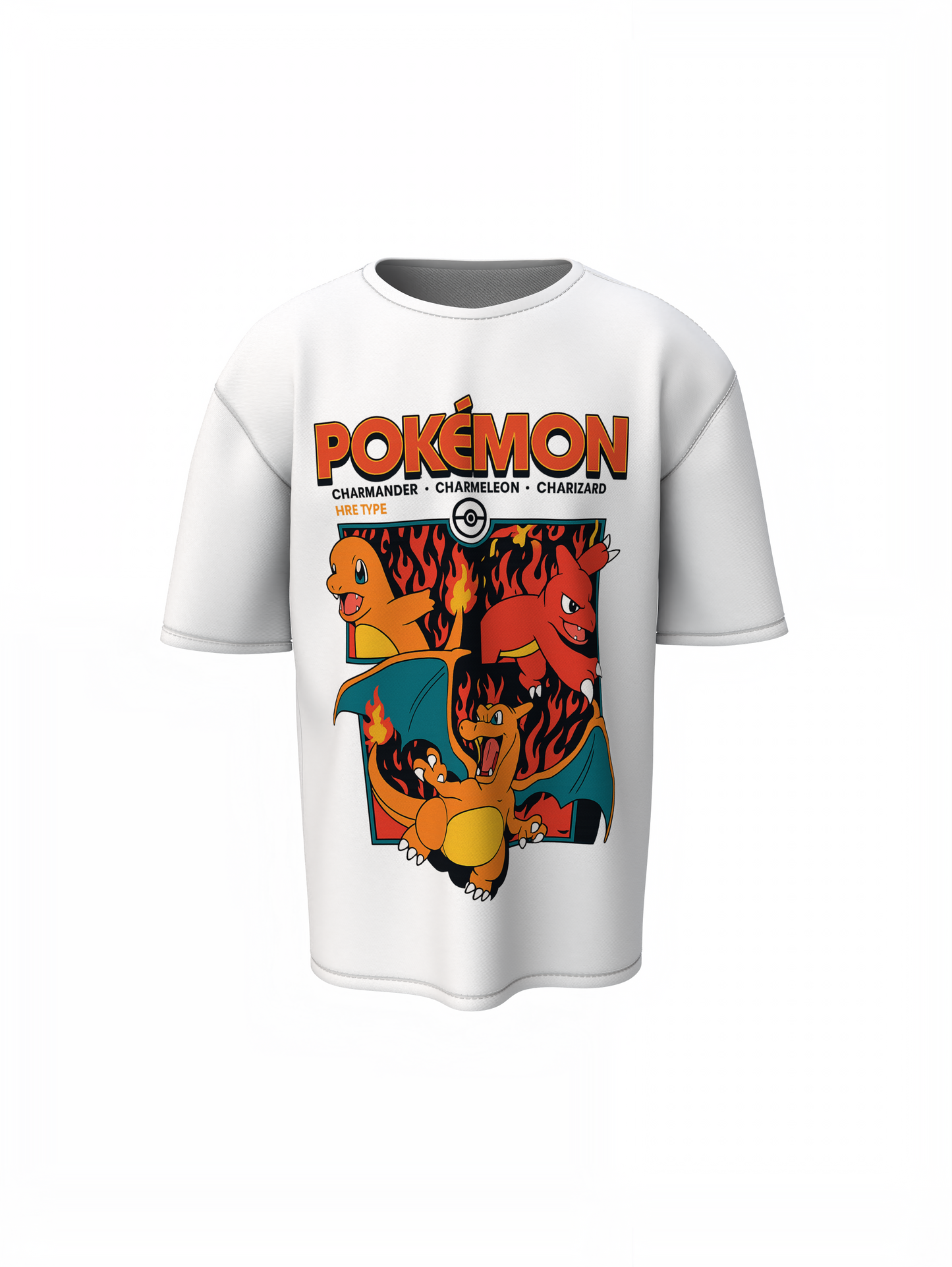 Charmander Oversized T-Shirts – Fiery Pokémon Streetwear Style