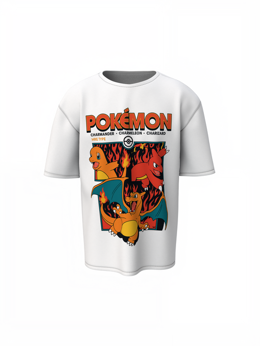 Charmander Oversized T-Shirts – Fiery Pokémon Streetwear Style