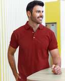 Solid Men's Premium Maroon Polo Neck T-Shirt 100% Cotton by Hello Swanky