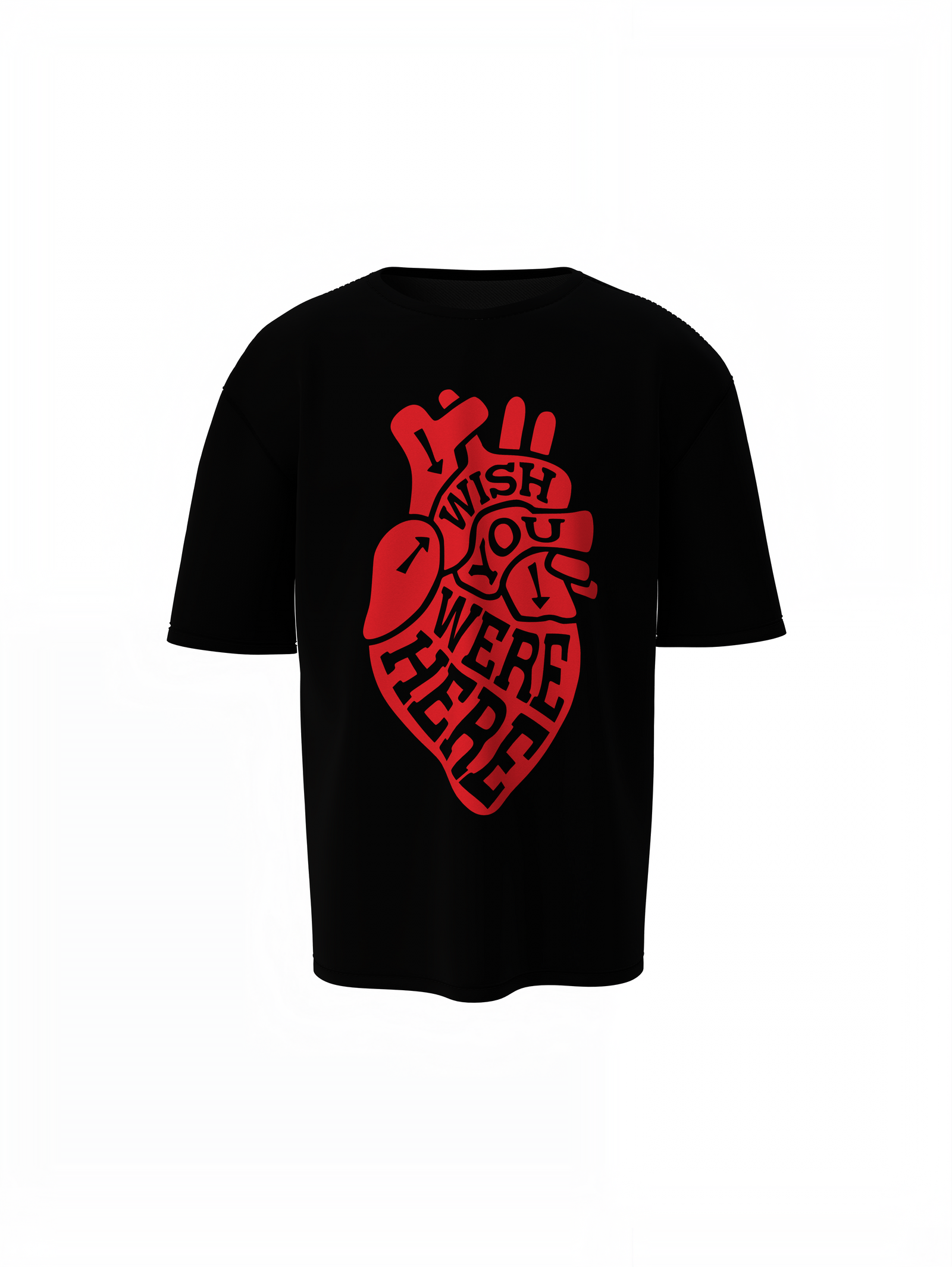 Heart Graphic Oversized T-Shirt Bold Relaxed Streetwear Style