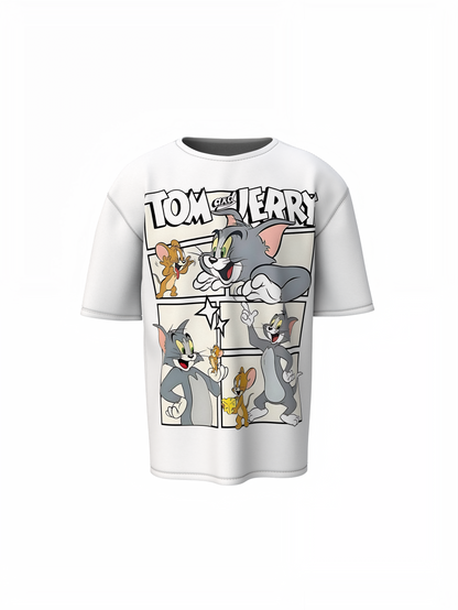 Tom Jerry Comic Oversized T-Shirt Premium Streetwear Art
