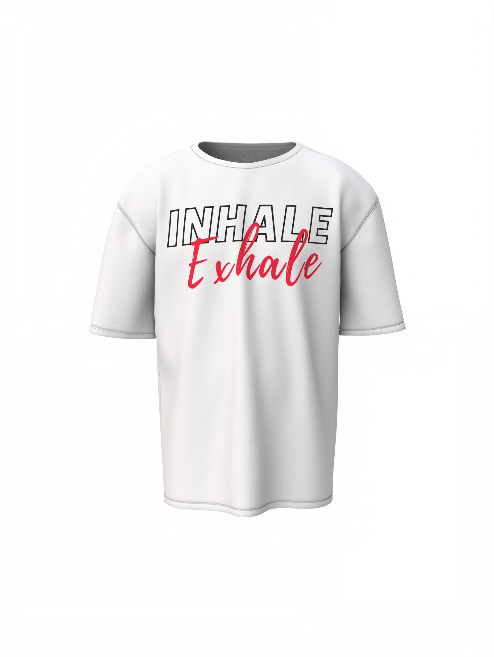 Inhale Exhale Oversized T-Shirt Relaxed Yoga Streetwear