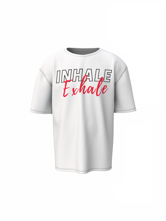 Inhale Exhale Oversized T-Shirt Relaxed Yoga Streetwear