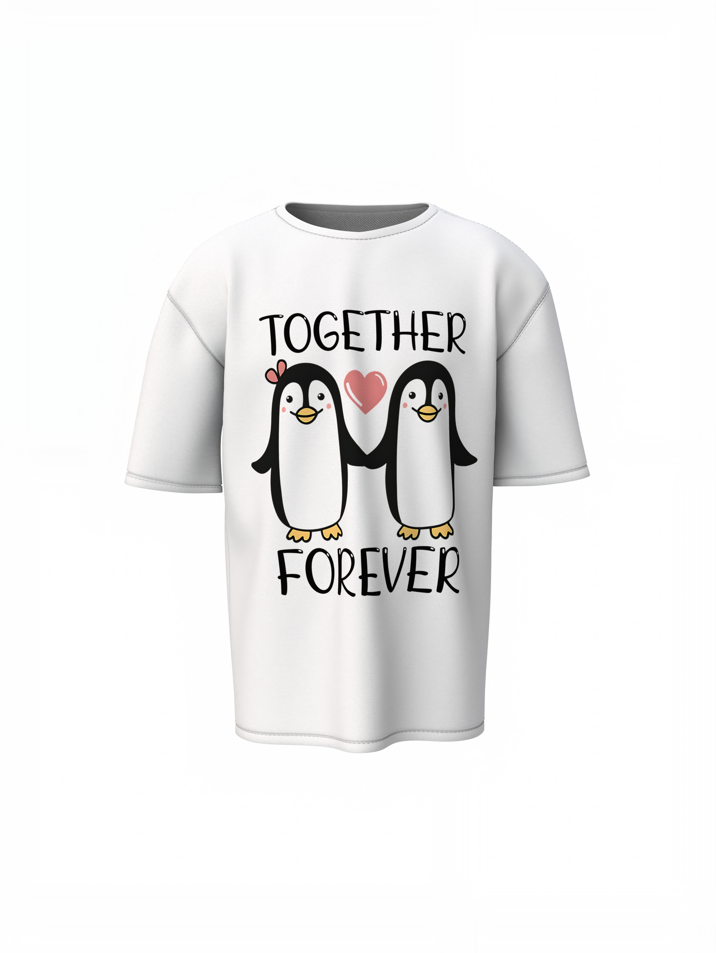 Together Forever Oversized T-Shirt for Matching Couple Style
