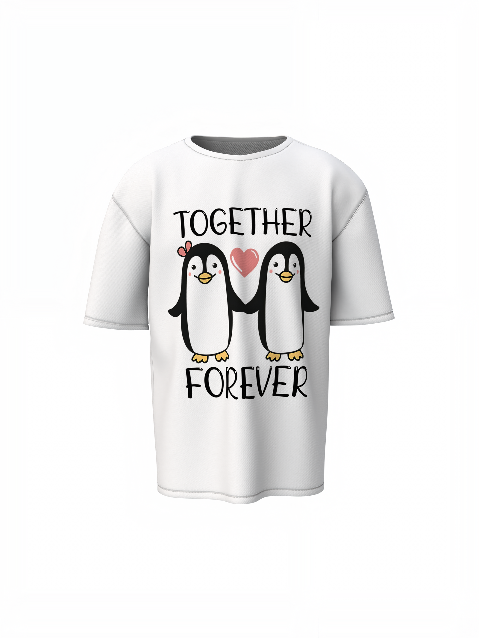 Together Forever Oversized T-Shirt for Matching Couple Style