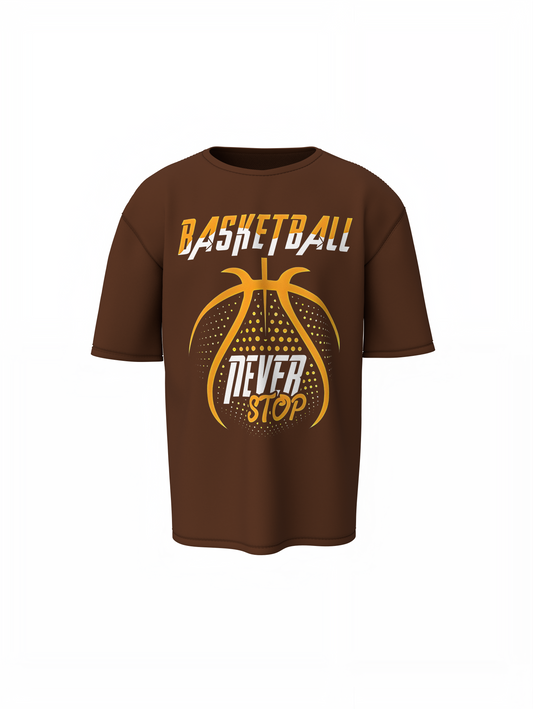 Never Stop Oversized T-Shirt Trendy Unisex Streetwear Fit