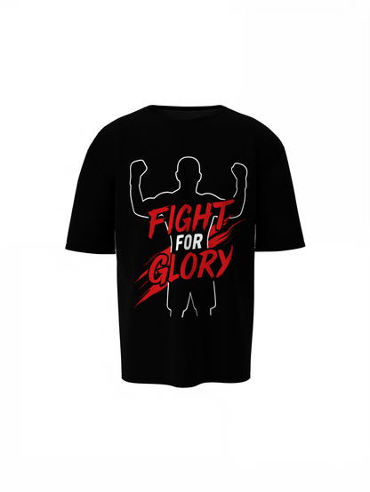 UFC Fight Or Glory Oversized T-Shirt for Fight Fan Streetwear
