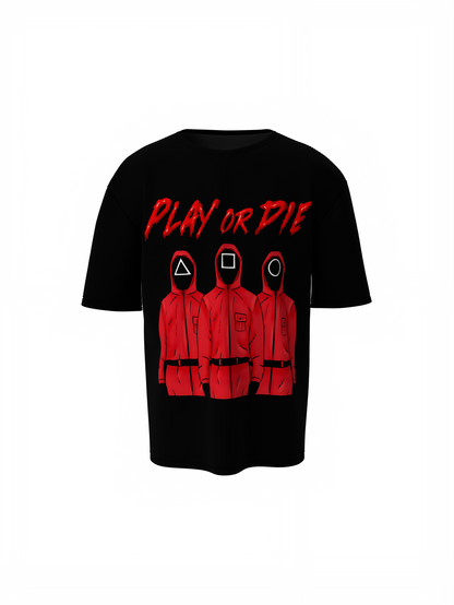 Play OR Die Oversized T-Shirt – Stylish Casual Oversized Tee