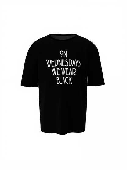 Wednesday Black Oversized T Shirt Unisex Casual Wear