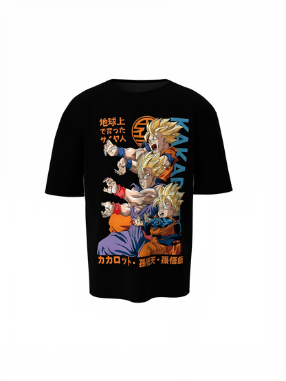 Factale Goku Oversized T-Shirt Anime Streetwear Style