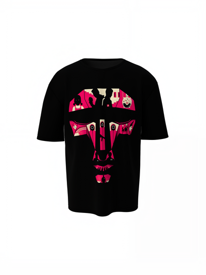 Squid Game Mask Oversized T-Shirt for Bold Pop Culture Styles