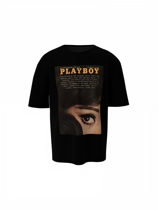 Playboy Retro Vintage Black Oversized T-Shirt – Stylish Casual