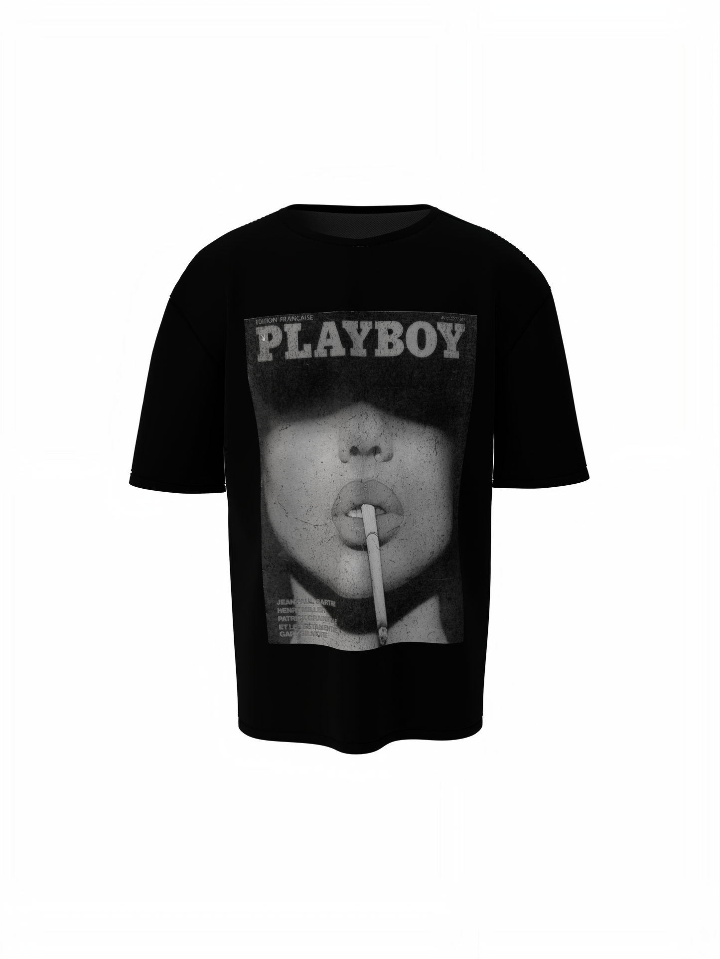 Playboy Vintage Print Black Oversized T-Shirt – Bold Streetwear
