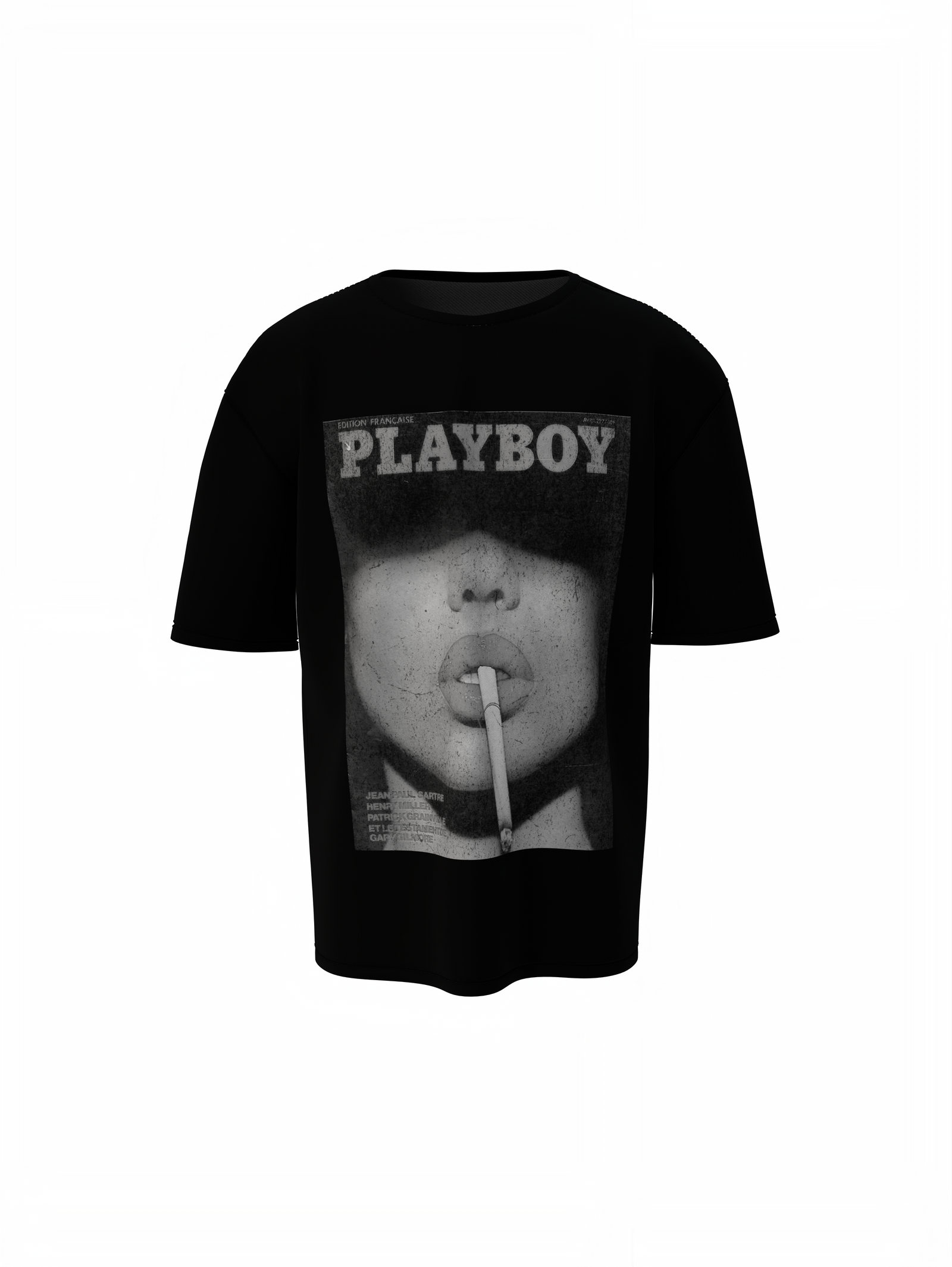 Playboy Vintage Print Black Oversized T-Shirt – Bold Streetwear