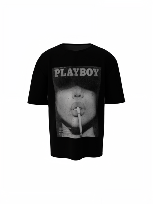 Playboy Vintage Print Black Oversized T-Shirt – Bold Streetwear