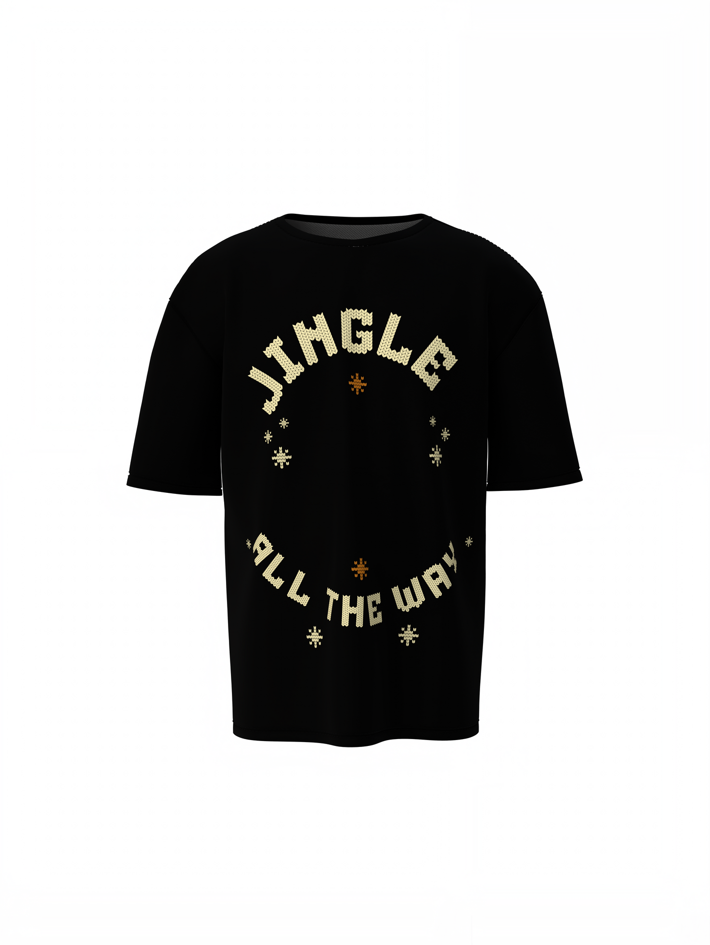 Jingle Oversized T-Shirts Bold Holiday Graphic Streetwear