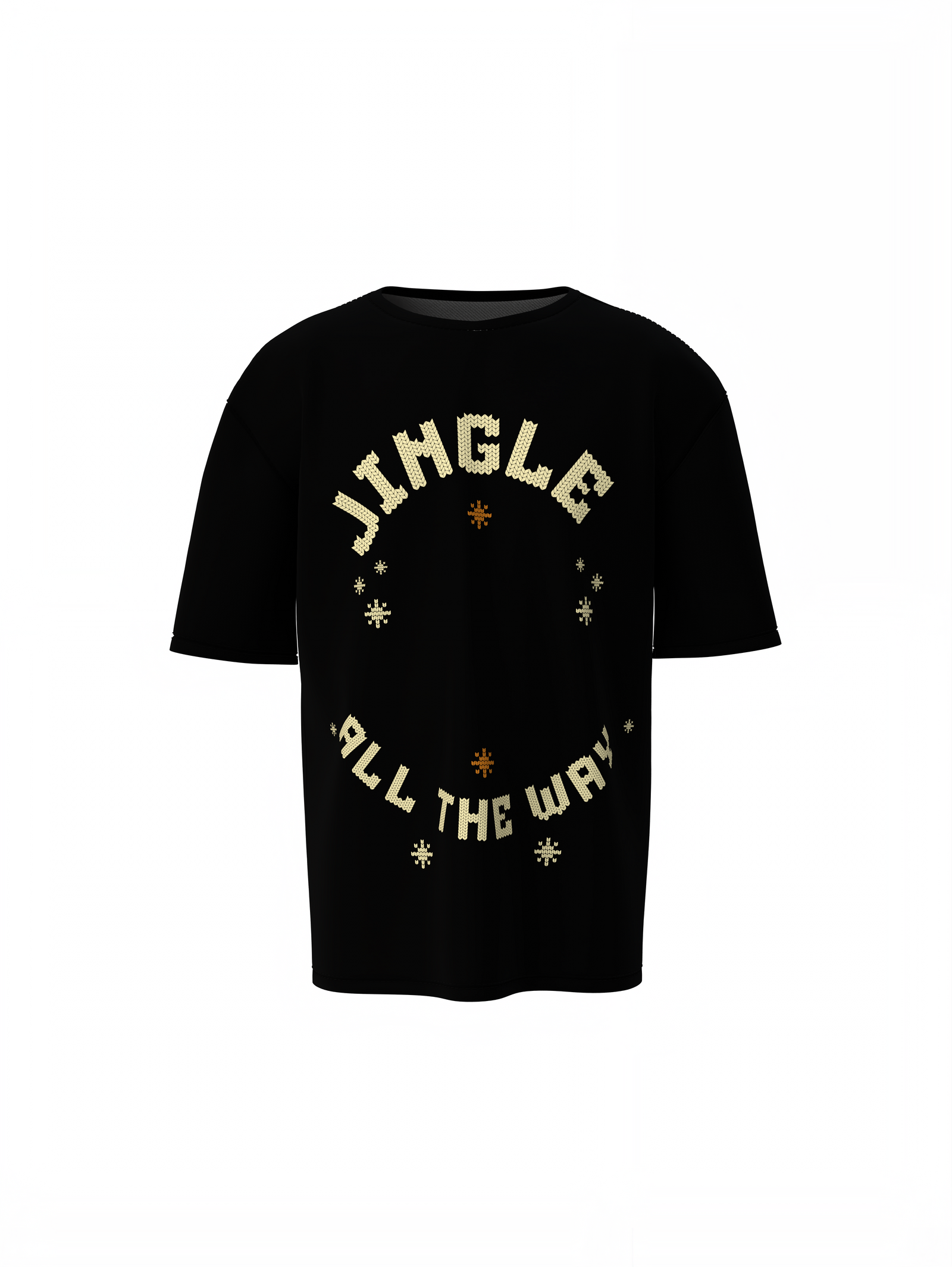 Jingle Oversized T-Shirts Bold Holiday Graphic Streetwear