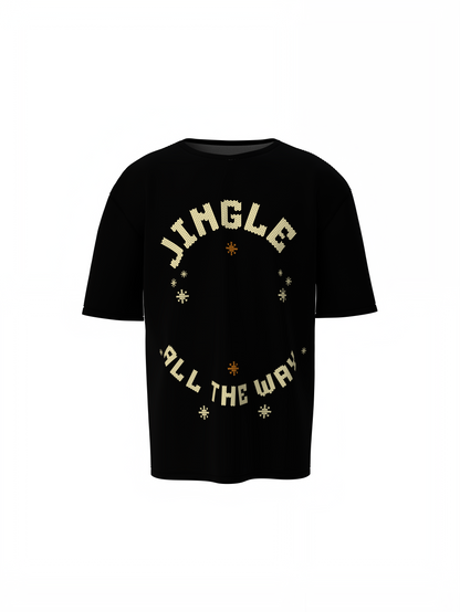 Jingle Oversized T-Shirts Bold Holiday Graphic Streetwear