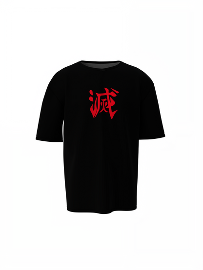 Power Moodes Black Oversized T-Shirts for Bold Streetwear Fit