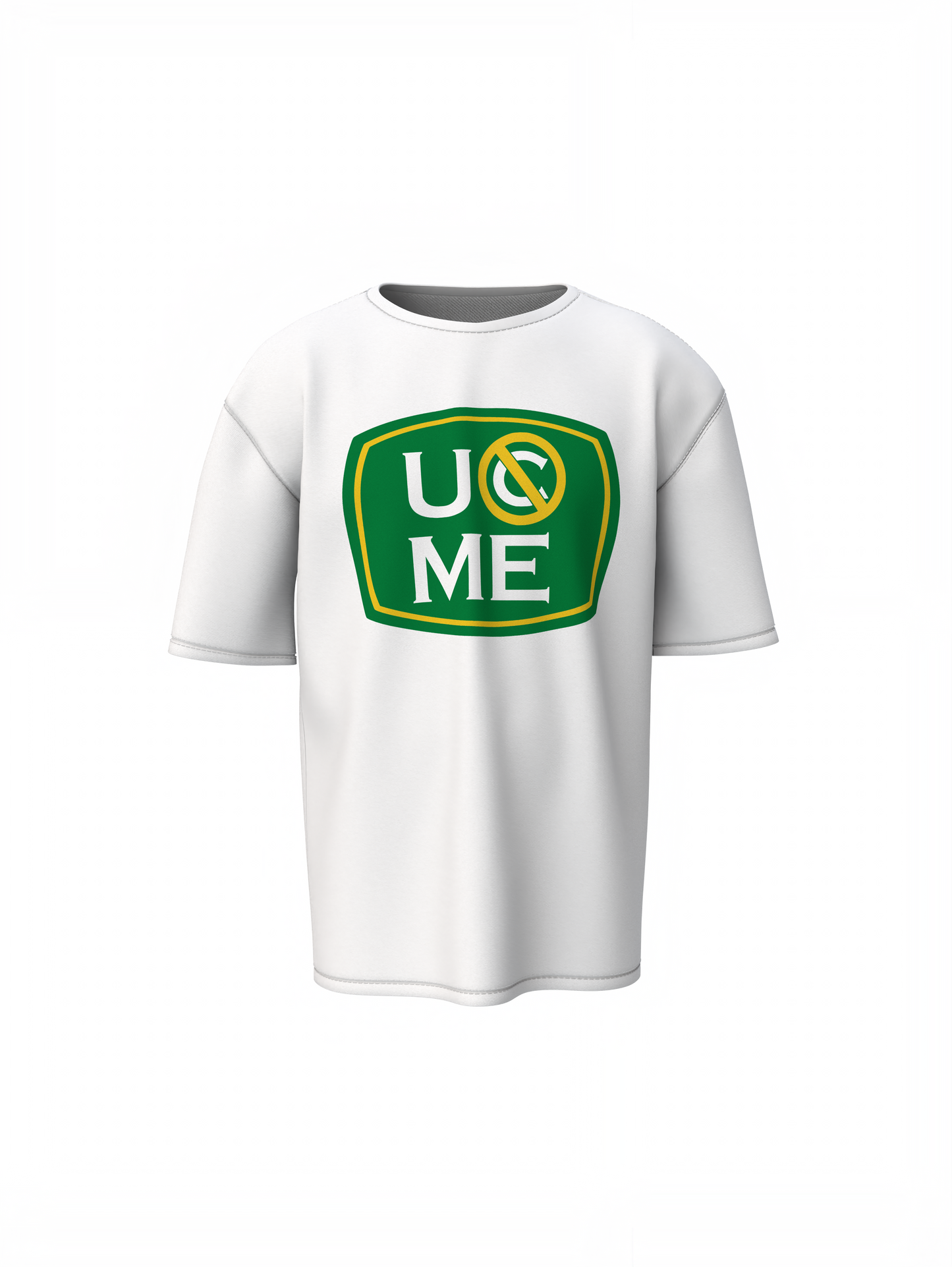 WWE UCME White Oversized T-Shirt for Bold Wrestling Fan Style