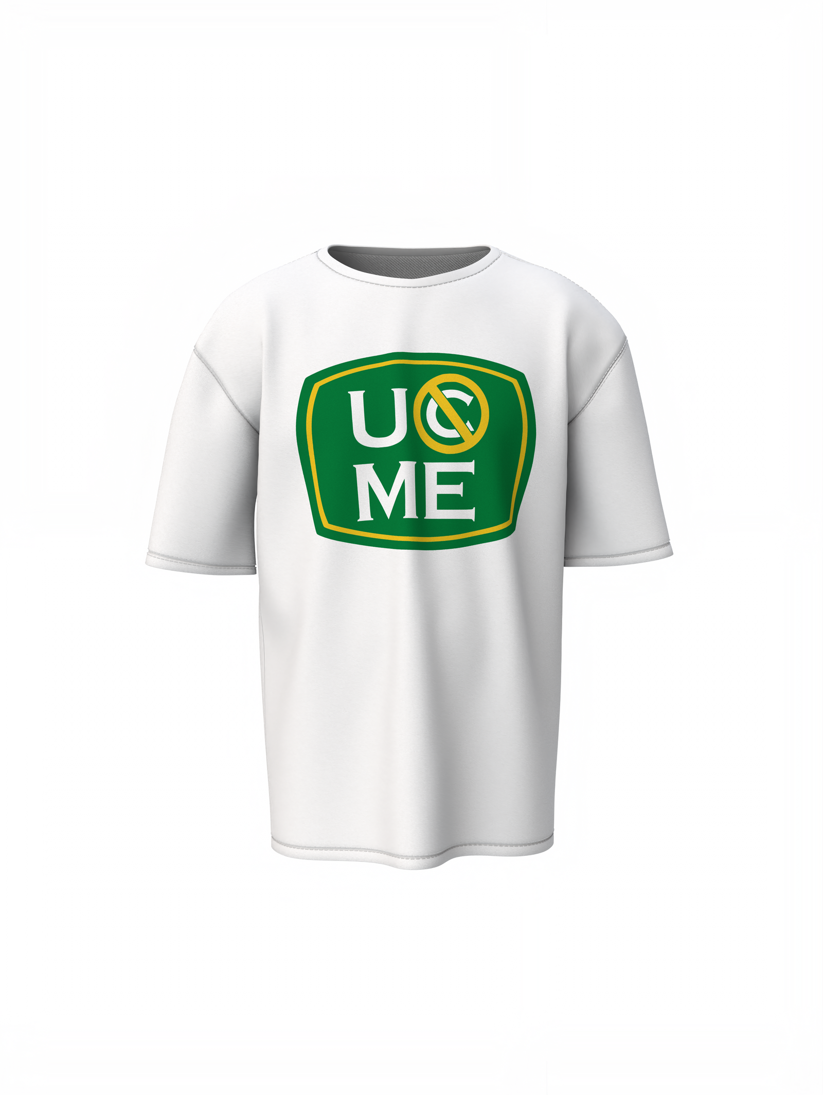 WWE UCME White Oversized T-Shirt for Bold Wrestling Fan Style
