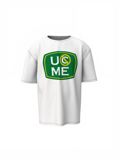 WWE UCME White Oversized T-Shirt for Bold Wrestling Fan Style