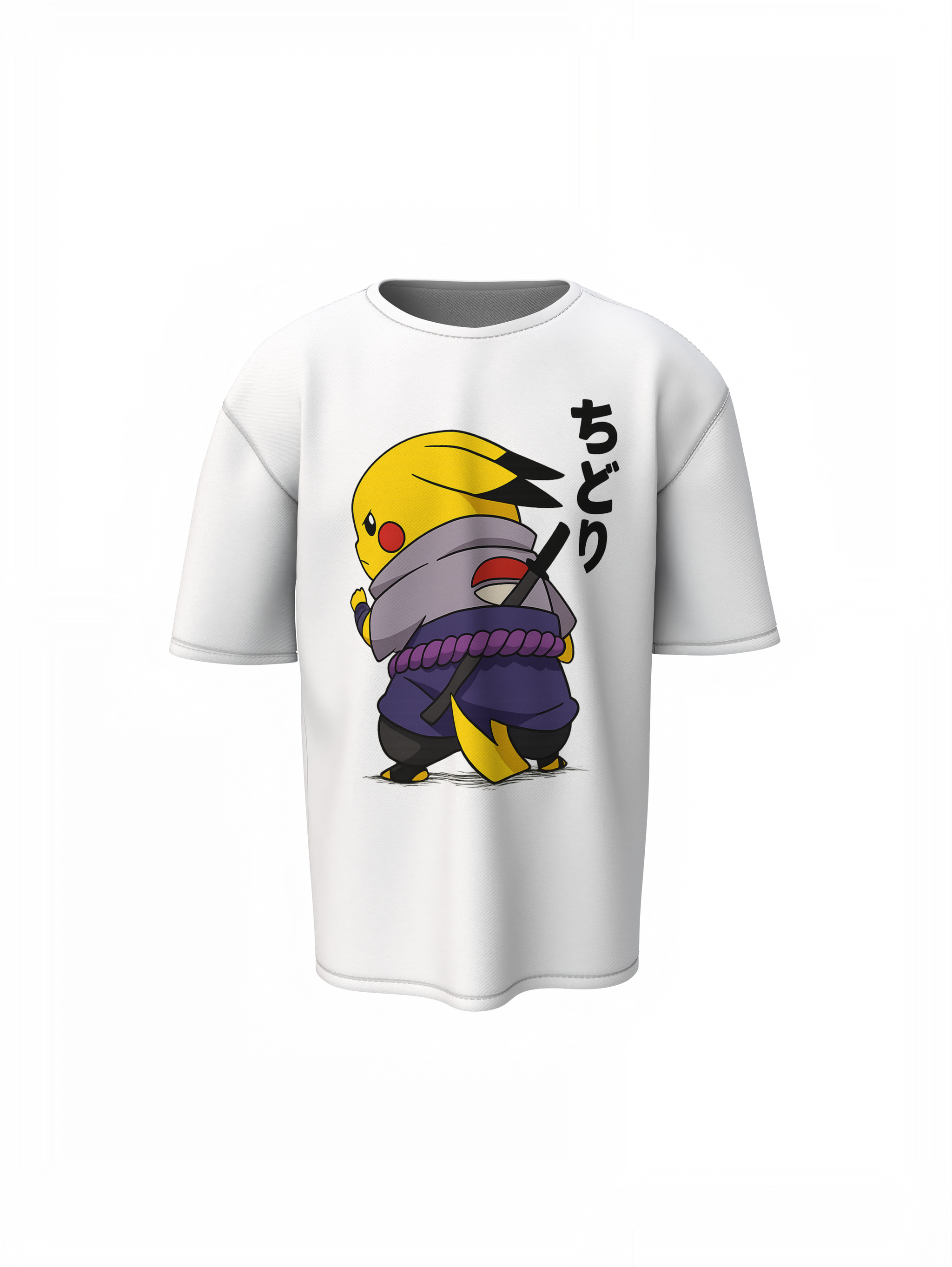 Sasuke Pikachu Oversized T-Shirts