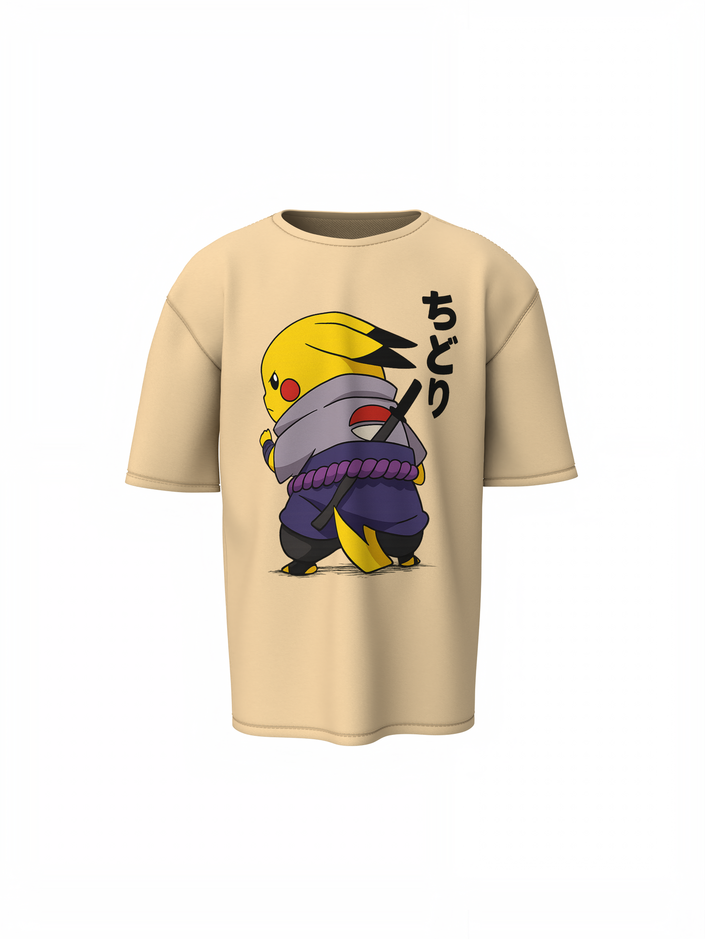 Sasuke Pikachu Oversized T-Shirts for Anime Streetwear Fits