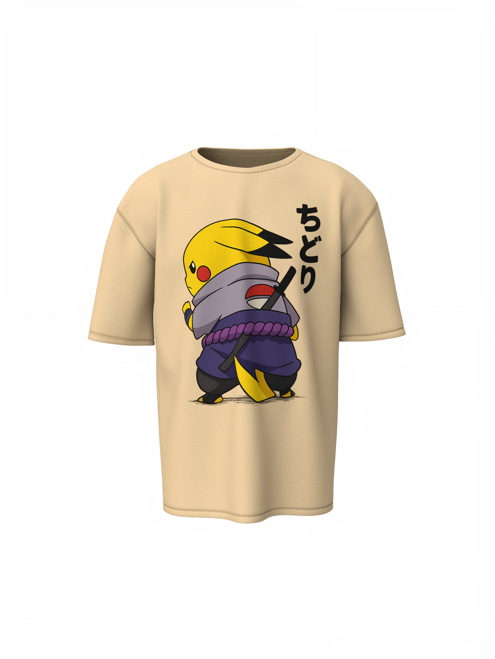 Sasuke Pikachu Oversized T-Shirts for Anime Streetwear Fits