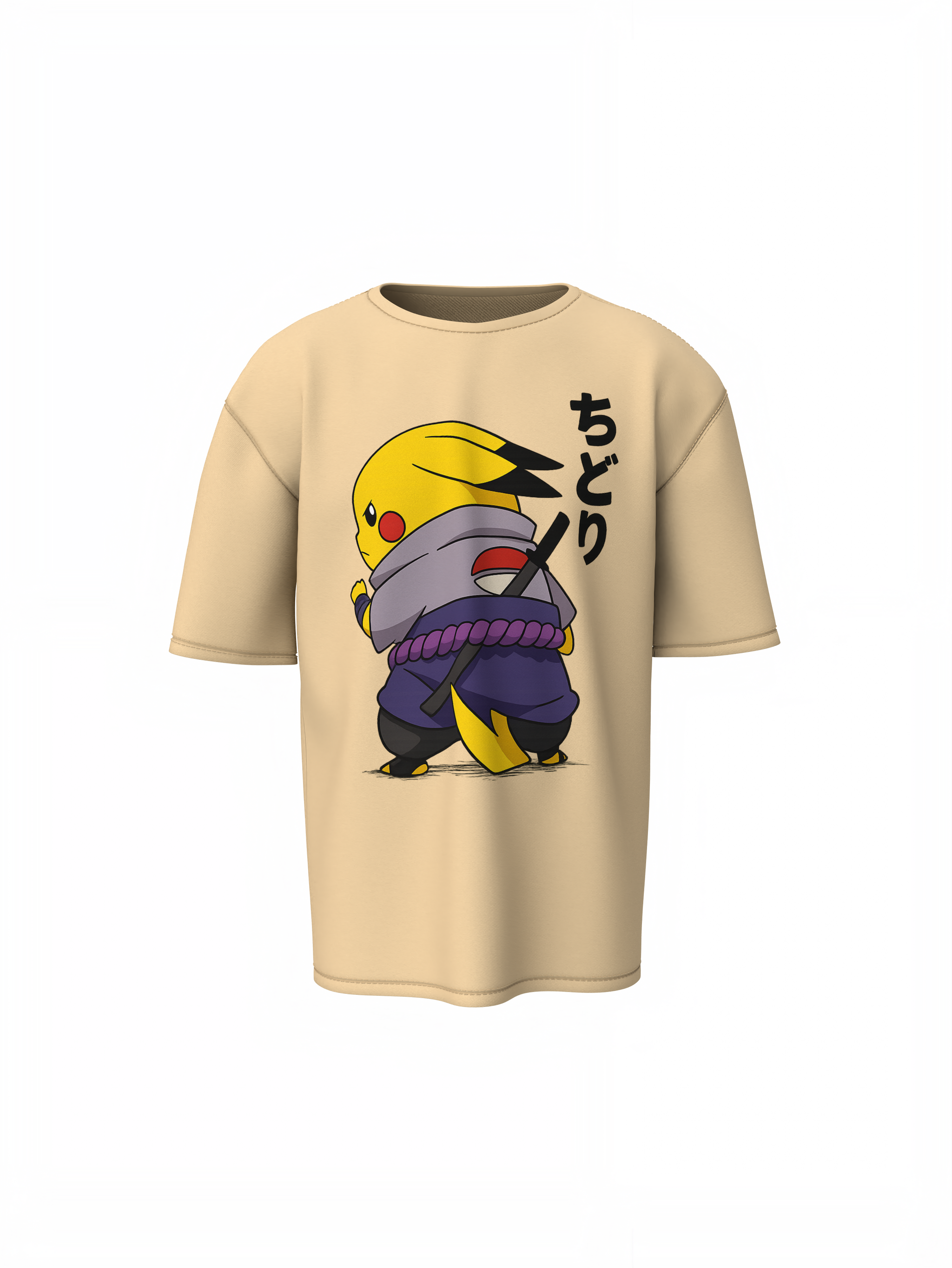 Sasuke Pikachu Oversized T-Shirts