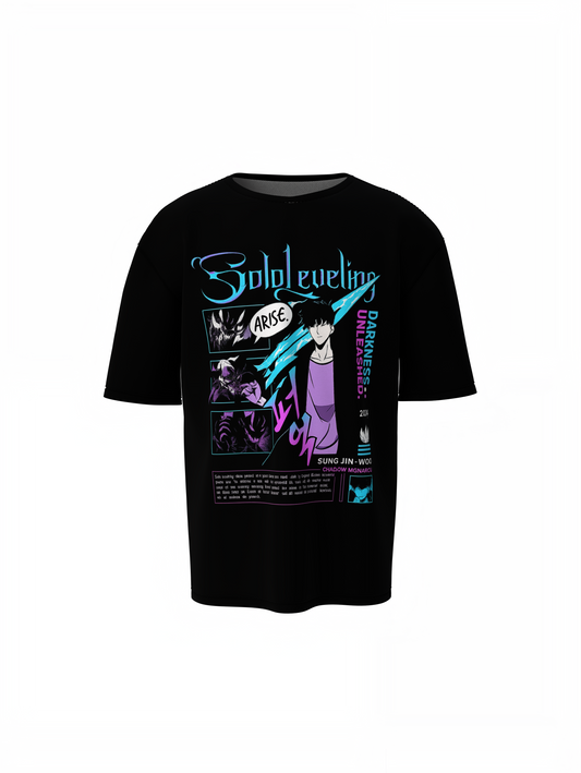 Darkness Unleashed Oversized T-Shirts Dark Anime Streetwear