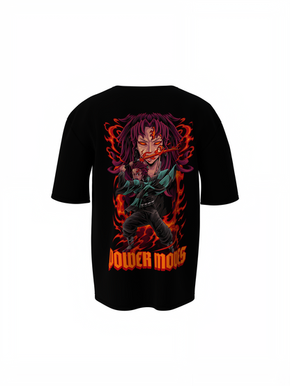 Power Moodes Black Oversized T-Shirts for Bold Streetwear Fit