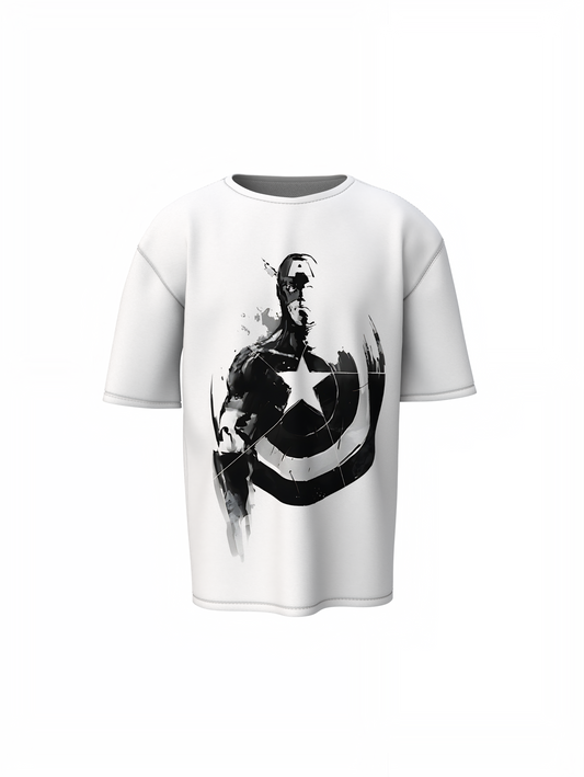 Captain America Shield Oversized T-Shirts