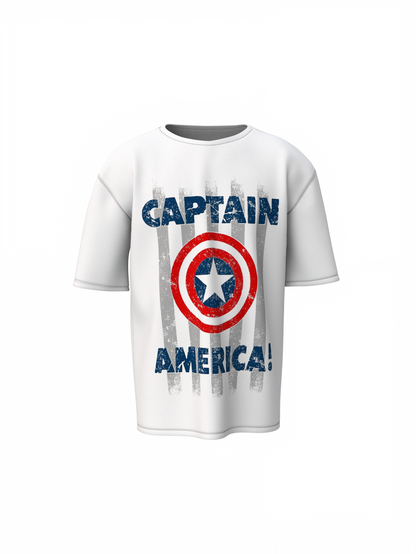 First Captain America Shield Oversized T-Shirts