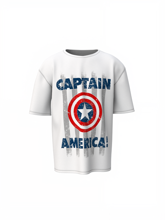 First Captain America Shield Oversized T-Shirts