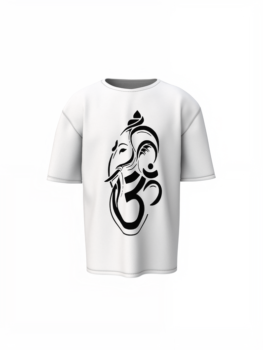 Om Ganpataye Oversized T-Shirts