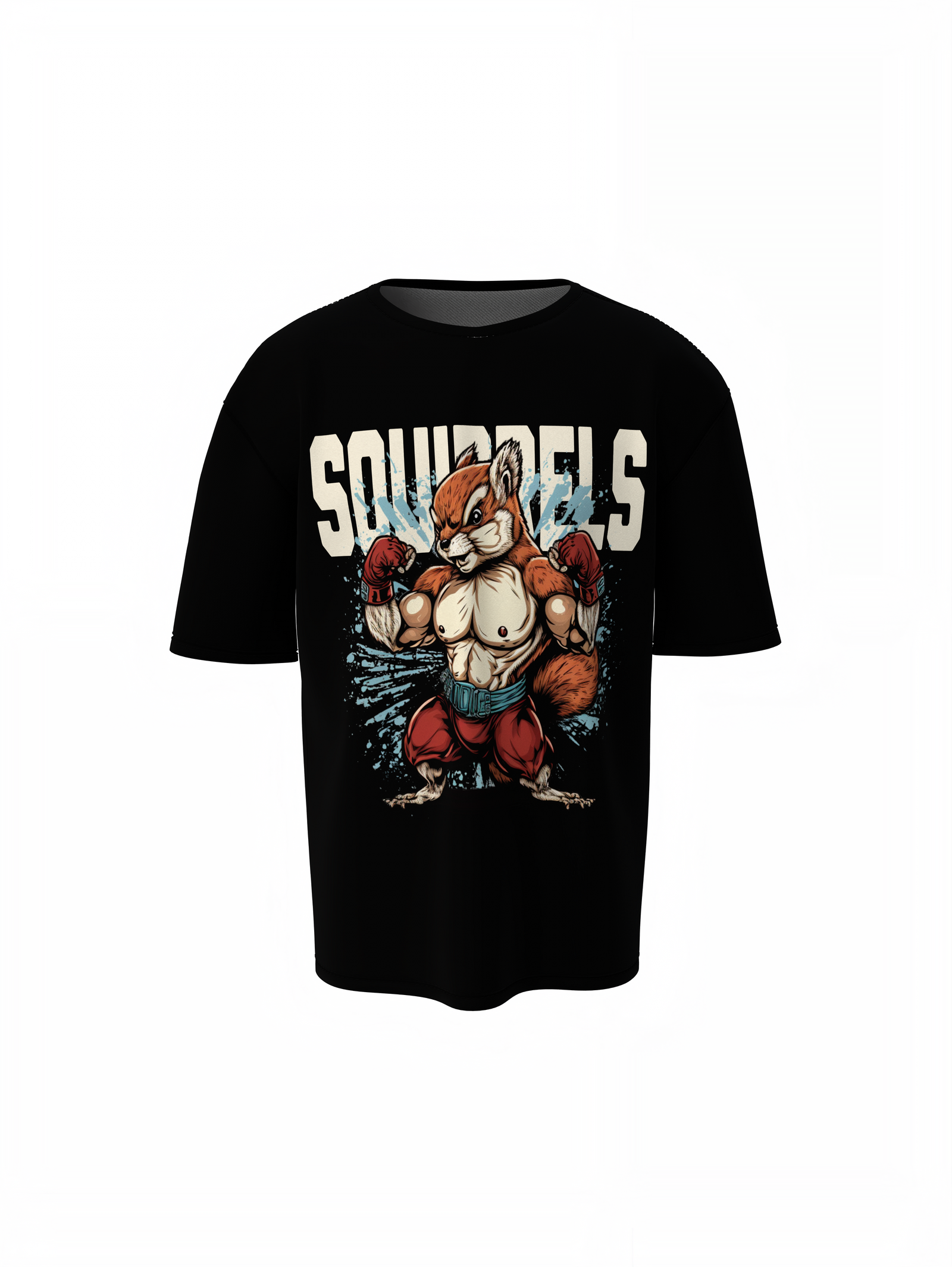 Squirrel Boxer Oversized T-Shirts