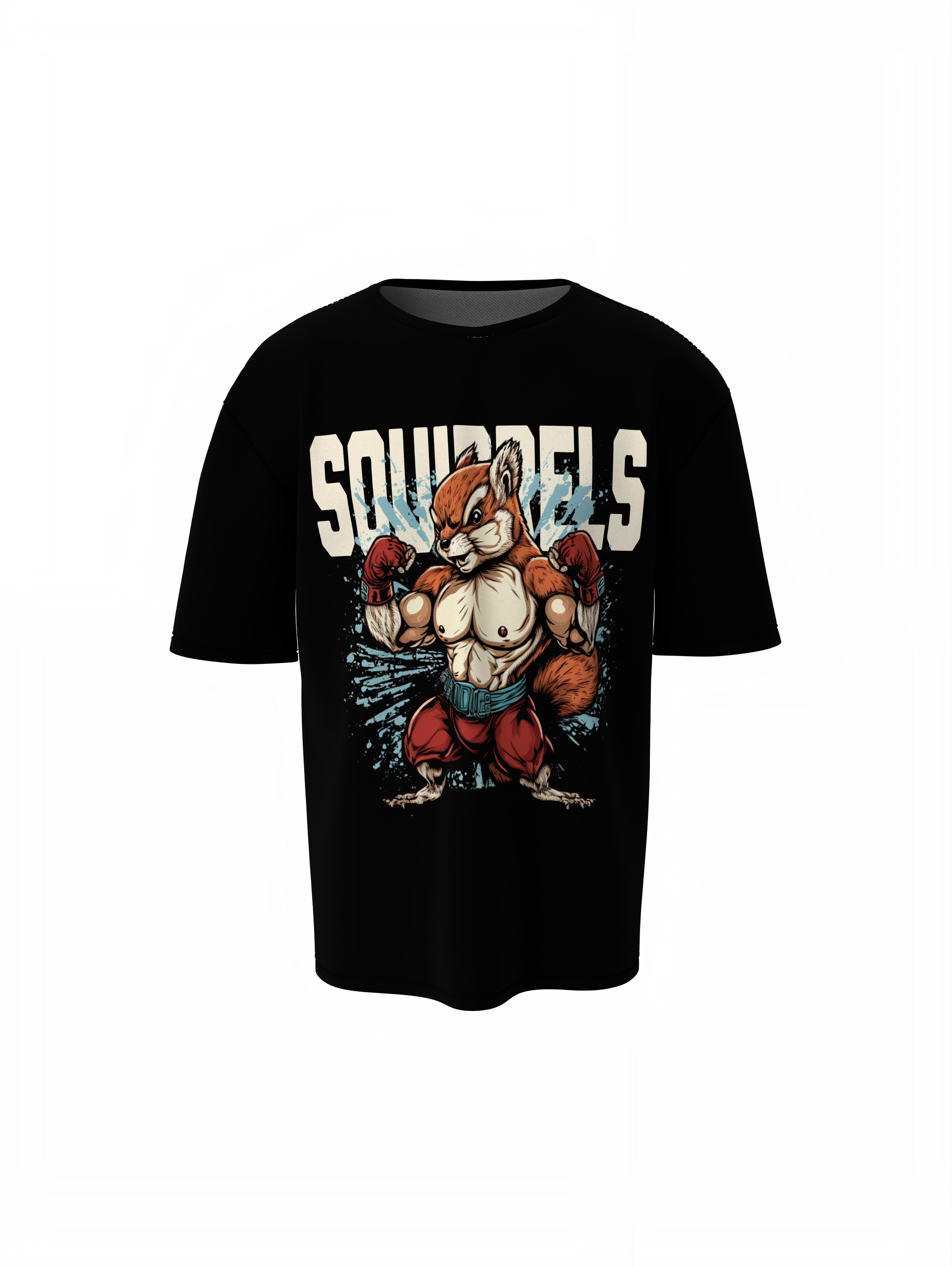 Squirrel Boxer Oversized T-Shirts