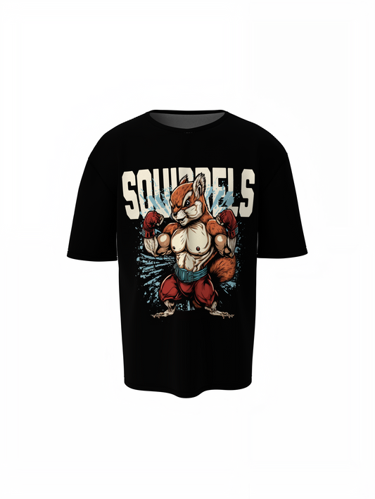 Squirrel Boxer Oversized T-Shirts