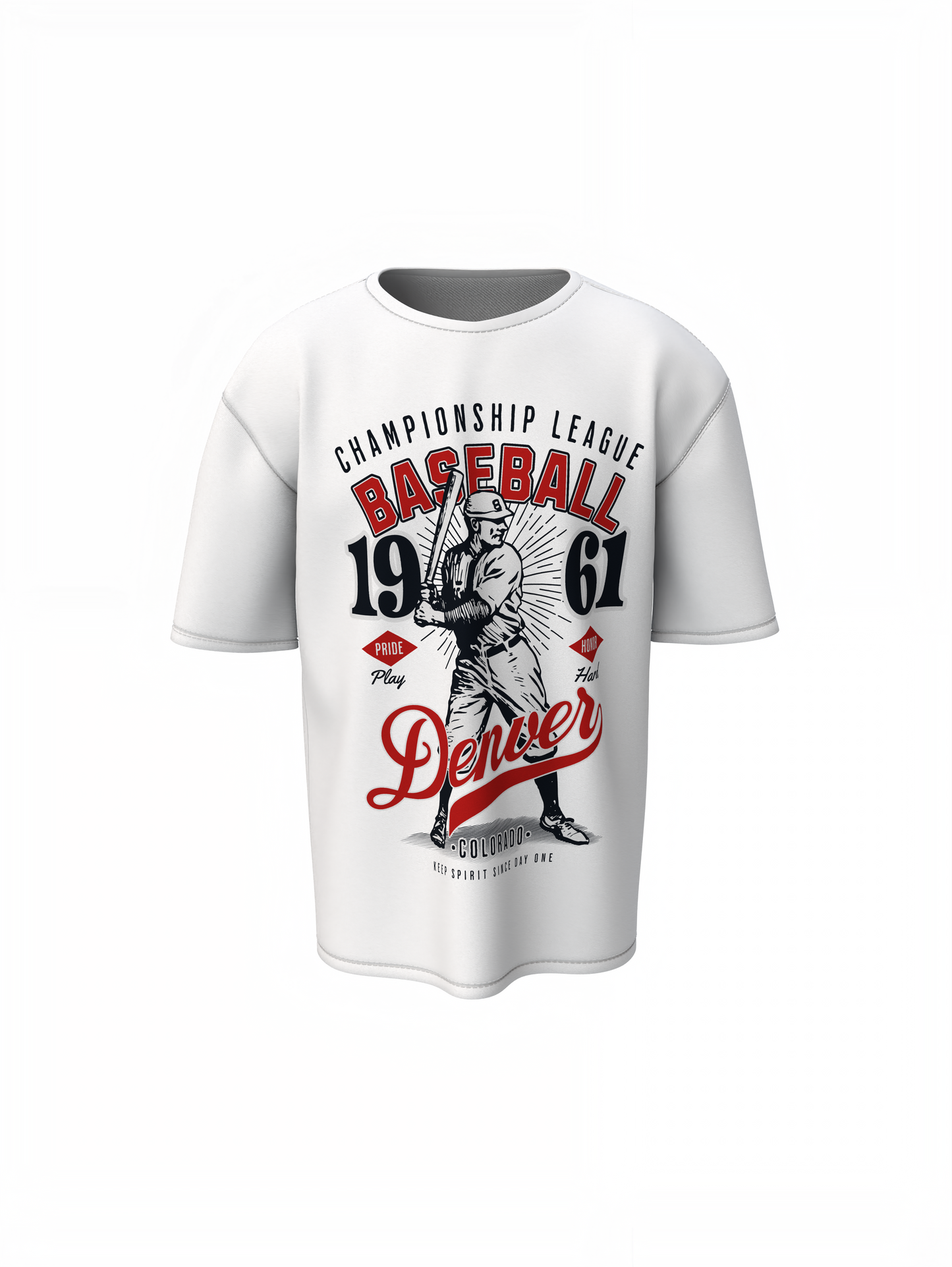 Baseball Denver Oversized T-Shirt