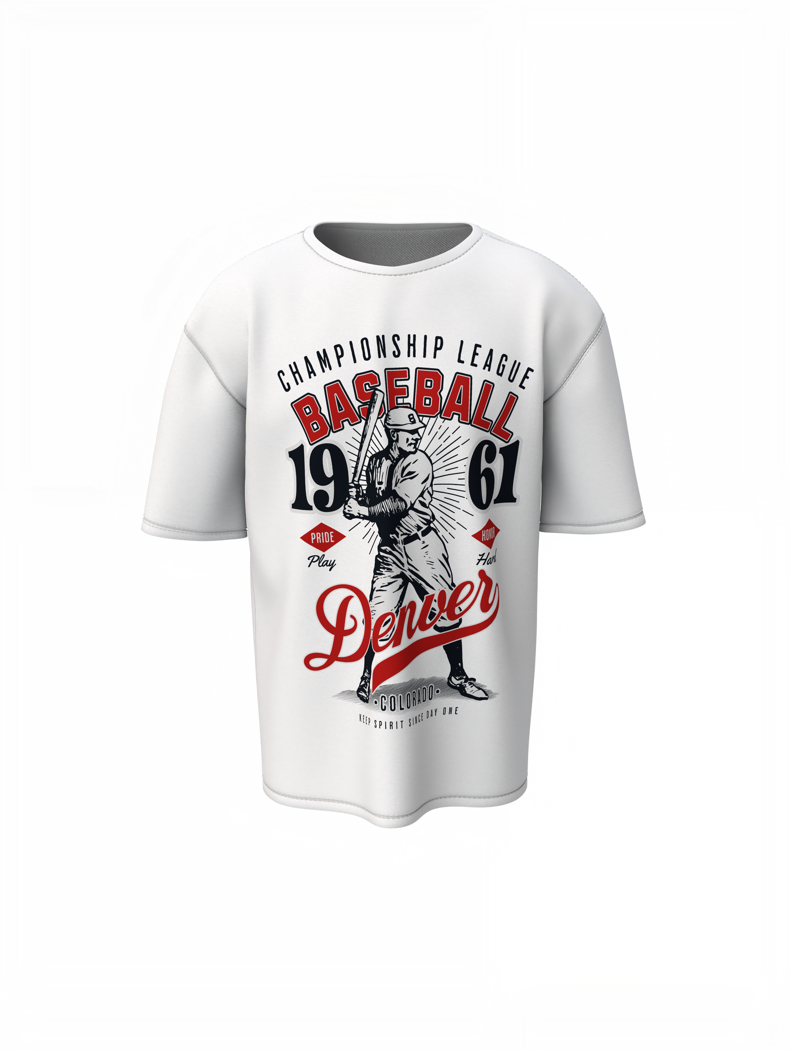 Baseball Denver Oversized T-Shirt