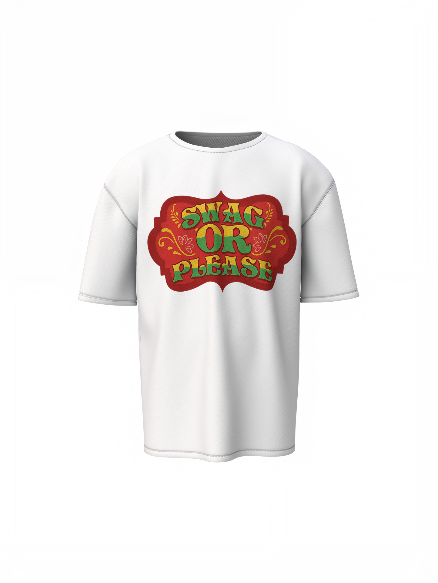 Swag Or Please Oversized T-Shirt Bold Casual Streetwear Tee