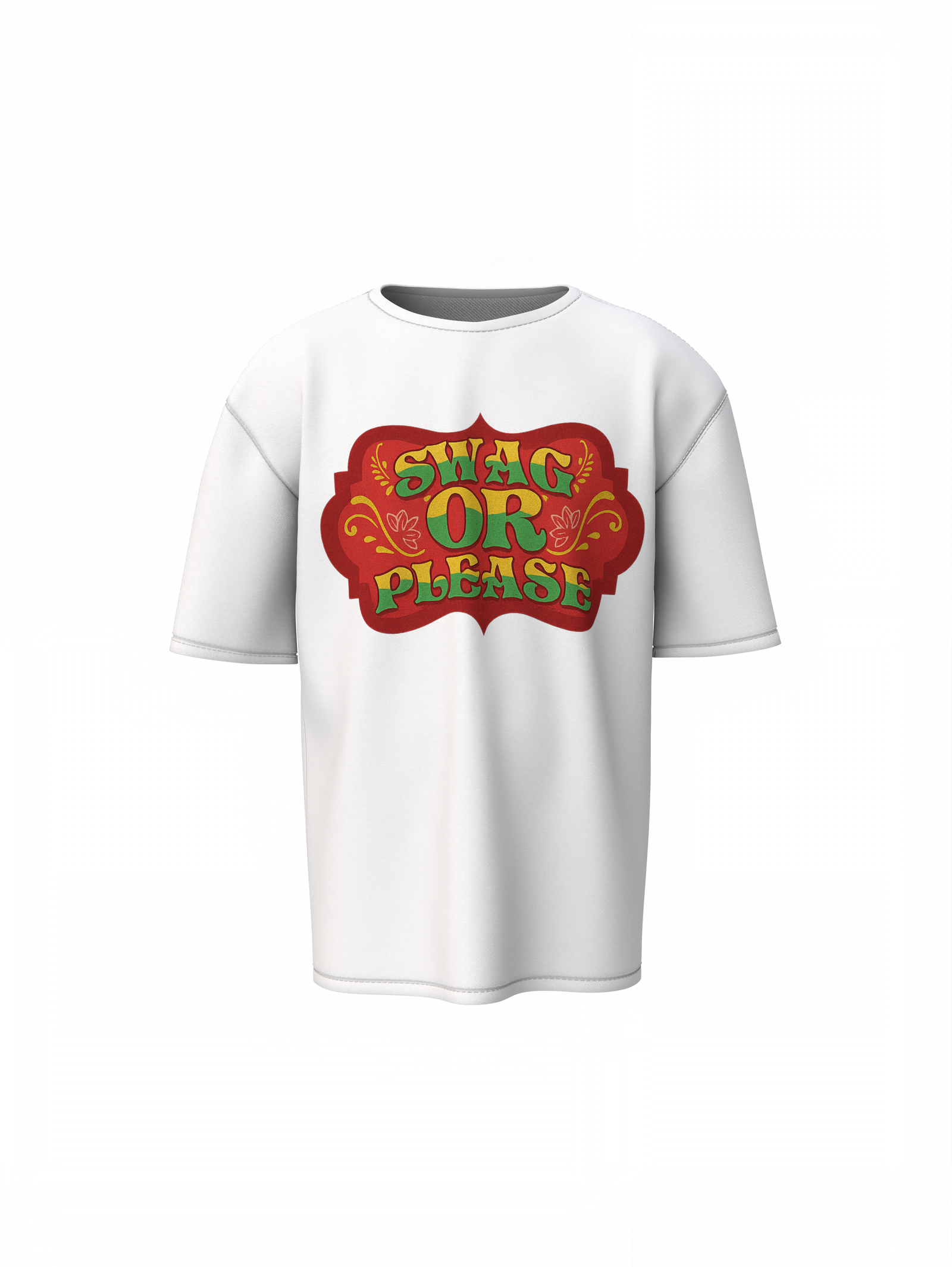 Swag Or Please Oversized T-Shirt Bold Casual Streetwear Tee