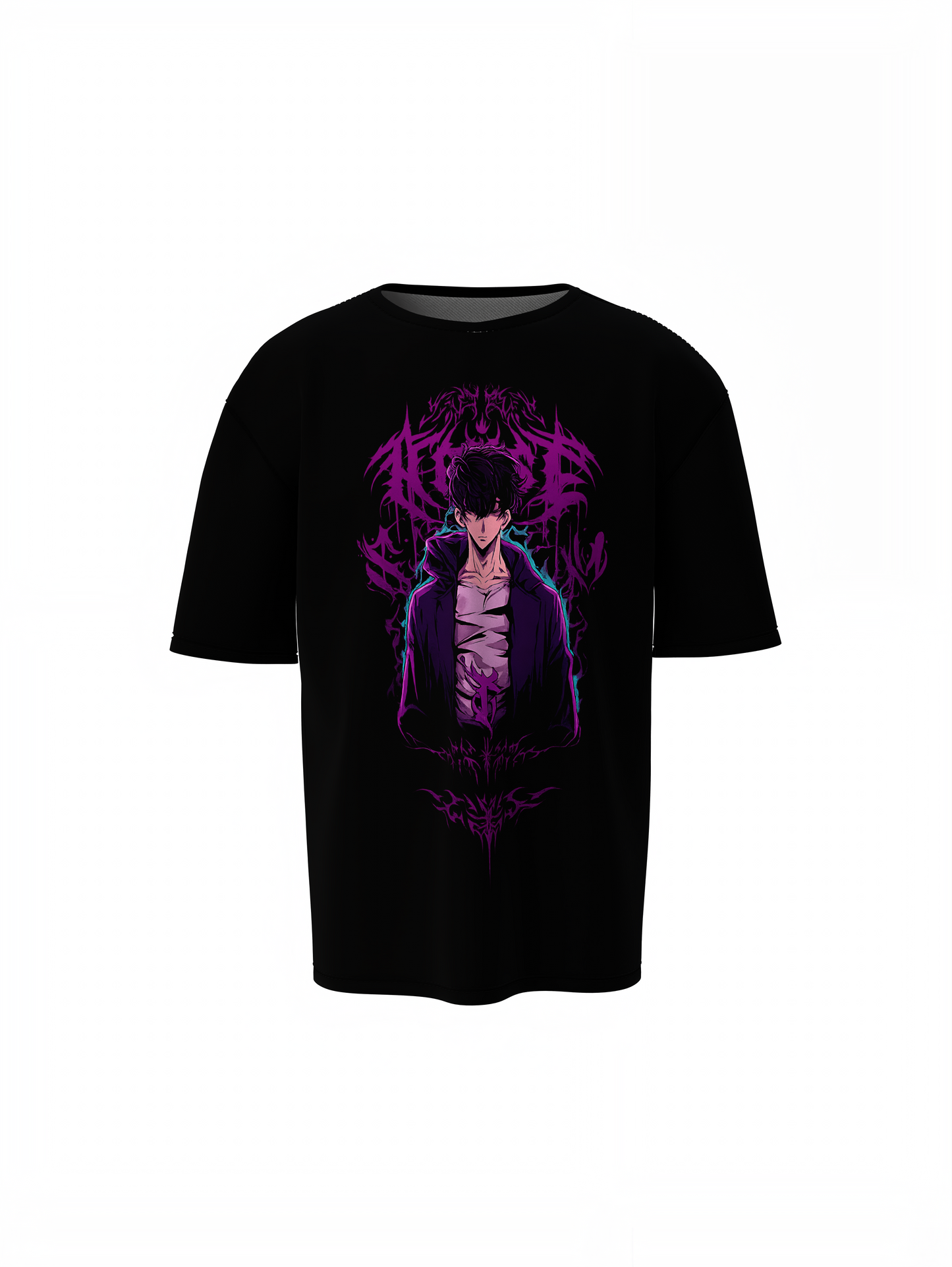 Solo Leveling Hunters Oversize T-Shirt Anime Streetwear Tee