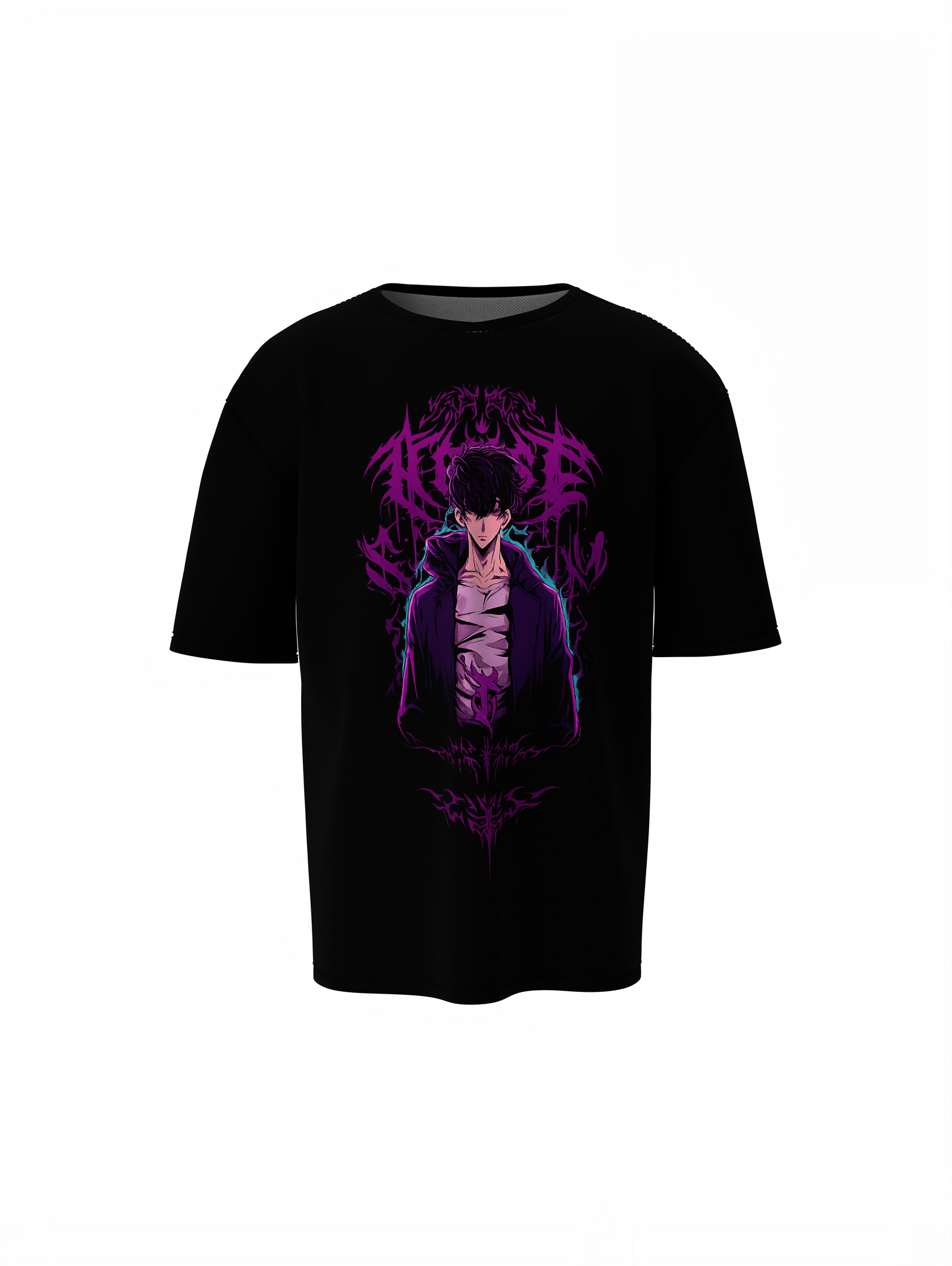 Solo Leveling Hunters Oversize T-Shirt Anime Streetwear Tee