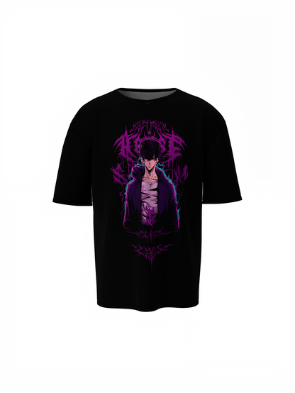 Solo Leveling Hunters Oversize T-Shirt Anime Streetwear Tee