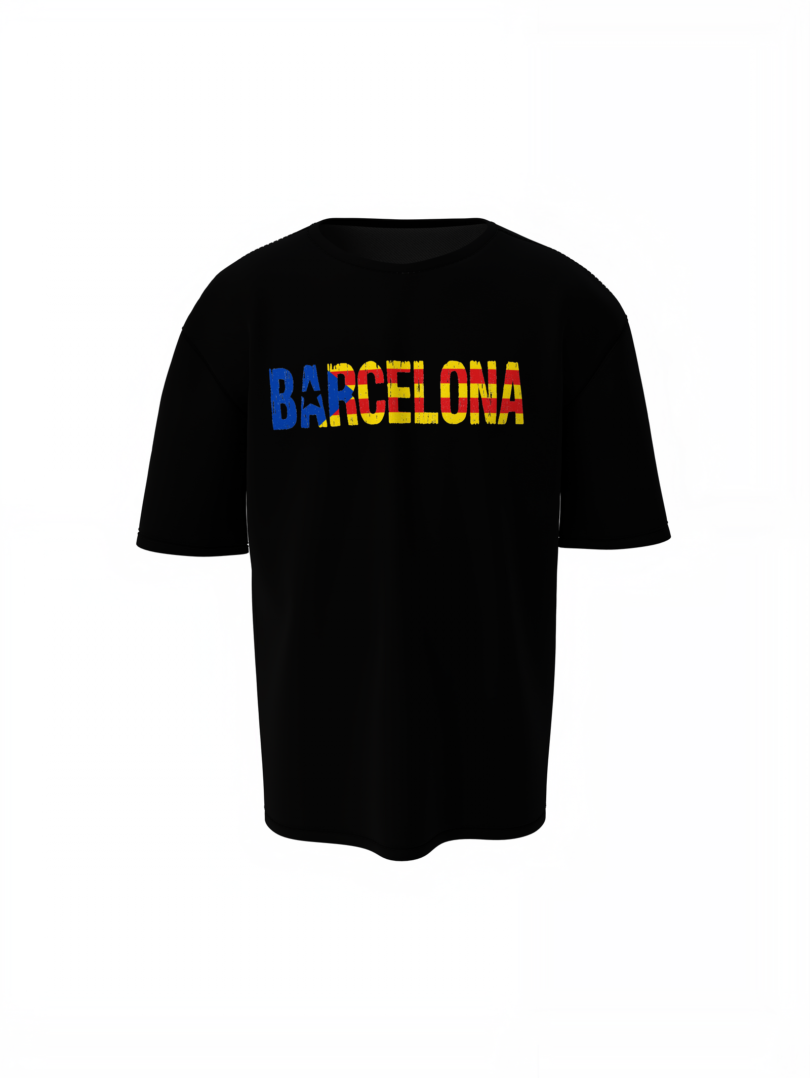 Barcelona Text Oversized T-Shirts – Bold Graphic Streetwear