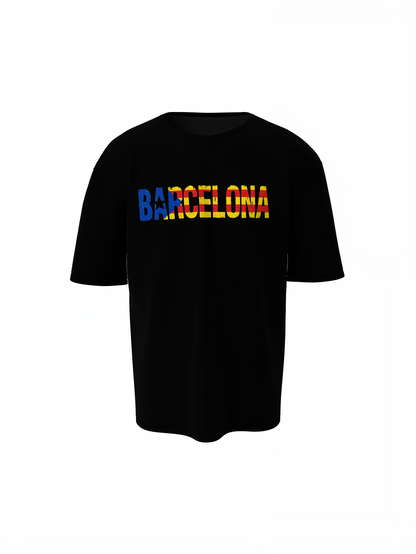 Barcelona Text Oversized T-Shirts – Bold Graphic Streetwear